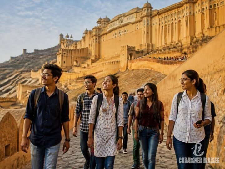 Students exploring Amber Fort in Jaipur
